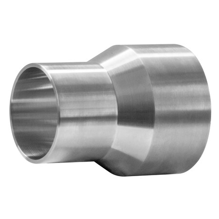 2-1/2 X 2 BPE Weld End Short Conc Reducer, 2-1/2 Long 316SS SF4